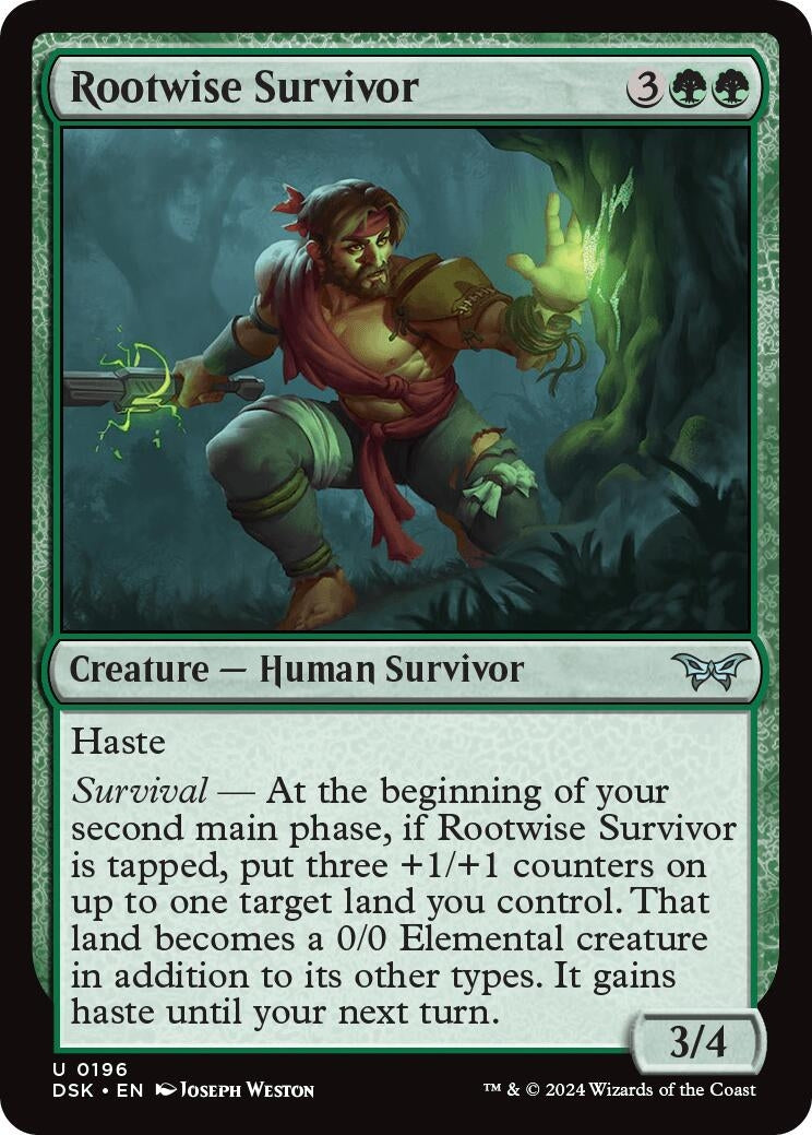 Rootwise Survivor (196) [DSK] - MTG Single