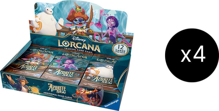 Disney Lorcana: Azurite Sea Booster Box Case (6) - Disney Lorcana Sealed