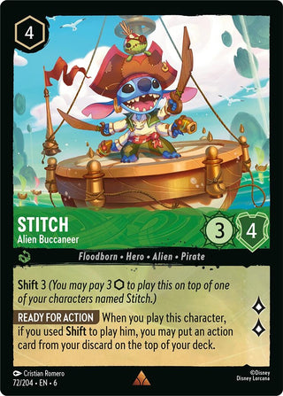 Stitch - Alien Buccaneer (72) (6) - Disney Lorcana Single