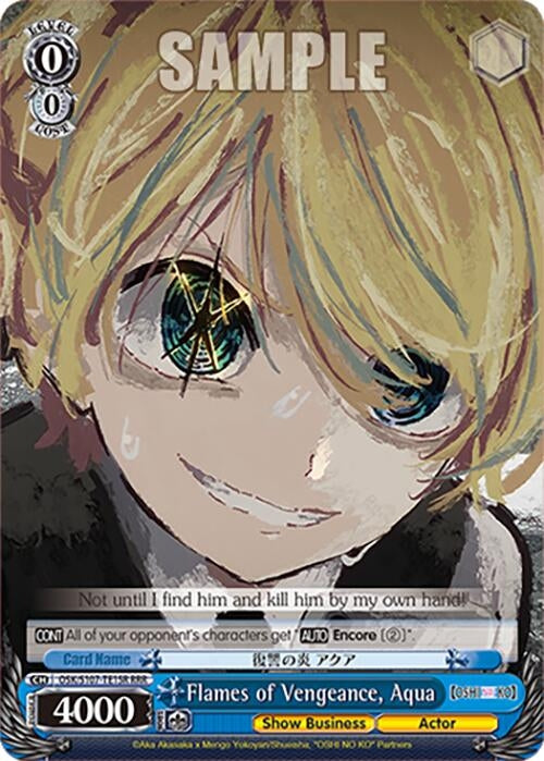 Flames of Vengeance Aqua (RRR) (10715) [OSK] - Weiss Schwarz Single