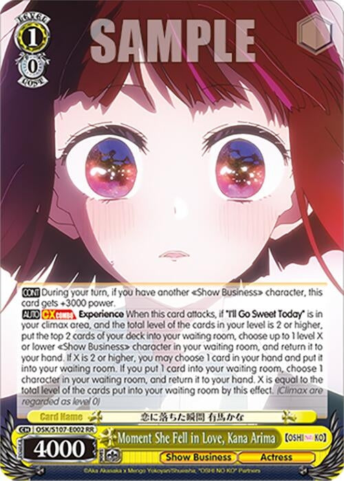 Moment She Fell in Love Kana Arima (107002) [OSK] - Weiss Schwarz Single