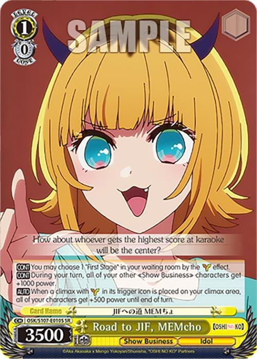 Road to JIF MEMcho(SR) (107010) [OSK] - Weiss Schwarz Single