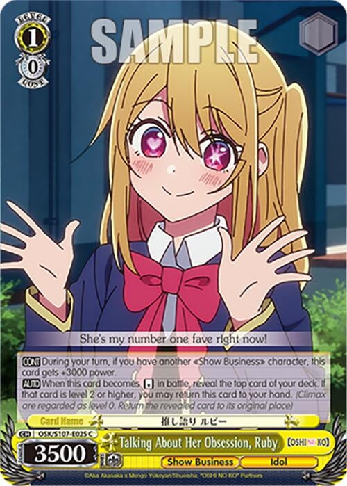 Talking About Her Obsession Ruby (107025) [OSK] - Weiss Schwarz Single