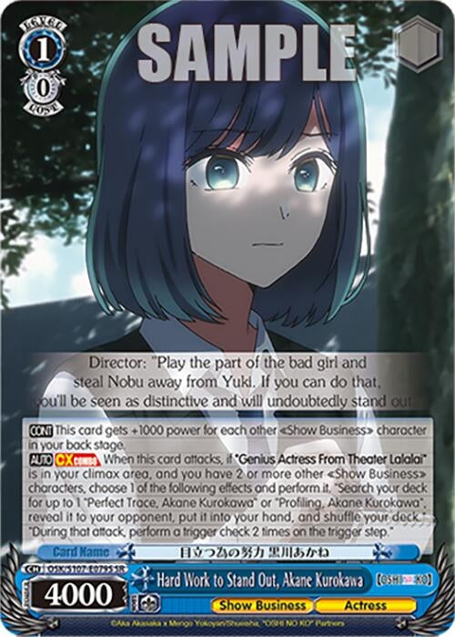 Hard Work to Stand Out Akane Kurokawa(SR) (107079) [OSK] - Weiss Schwarz Single