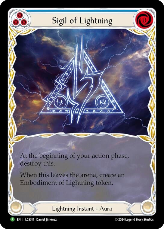 Sigil of Lightning (Extended Art) (0) [PR] - Flesh and Blood TCG Single