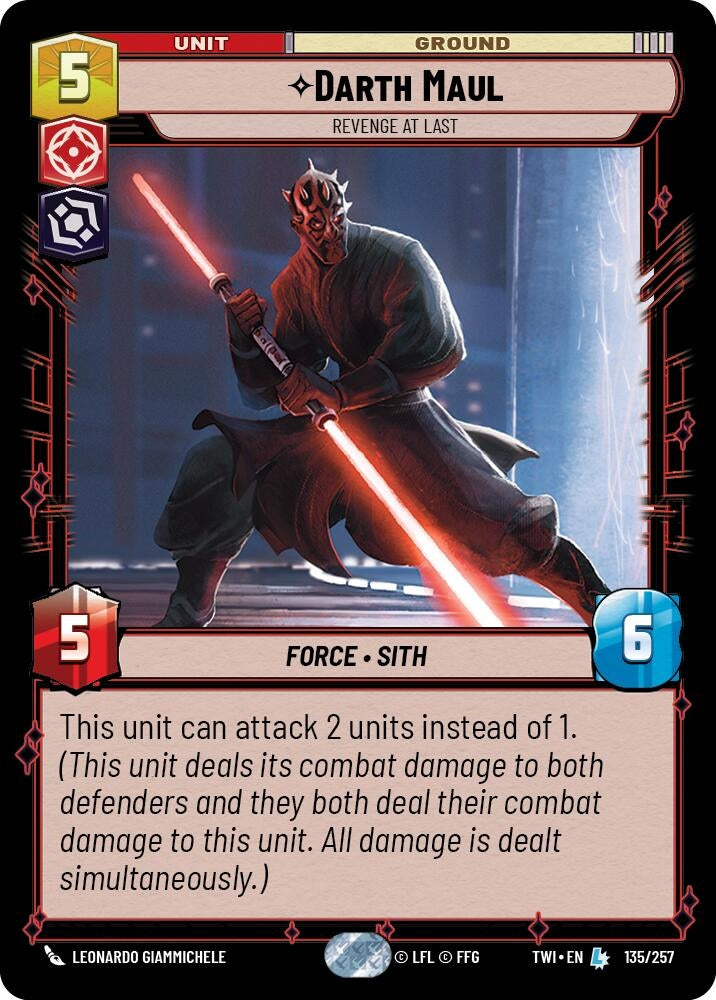 Darth Maul - Revenge at Last (135) (TOR) - Star Wars: Unlimited Single