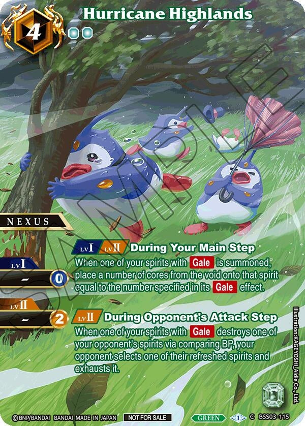Hurricane Highlands (Exclusive Nexus Pack Vol. 2) (3115) [LEP] - Battle Spirits Saga Single