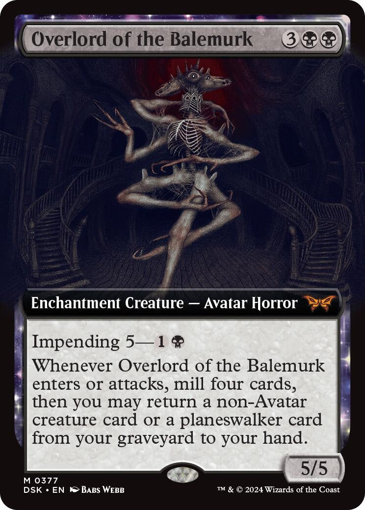 Overlord of the Balemurk (Extended Art) (377) [DSK] - MTG Single