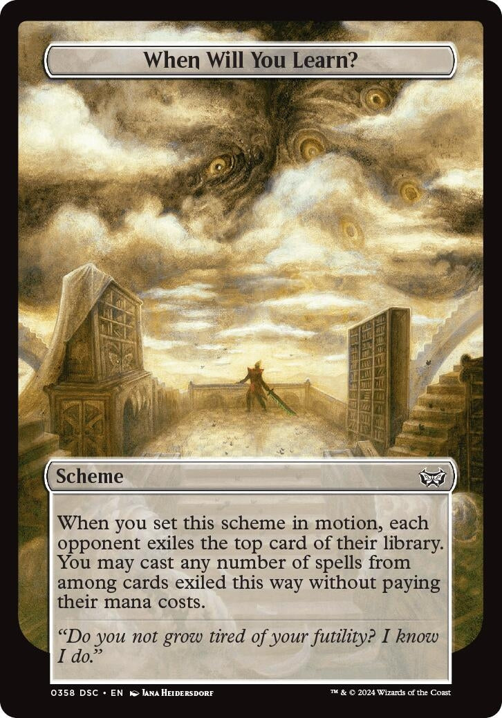 When Will You Learn? (Full Art) (358) [CSK] - MTG Single