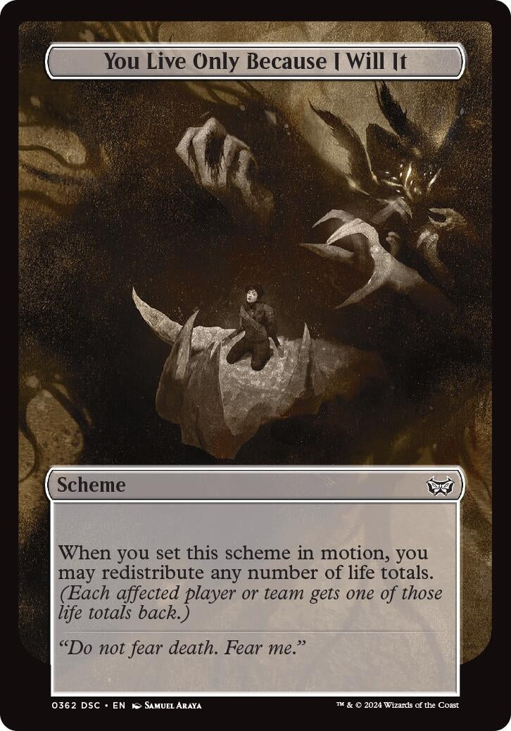 You Live Only Because I Will It (Full Art) (362) [CSK] - MTG Single