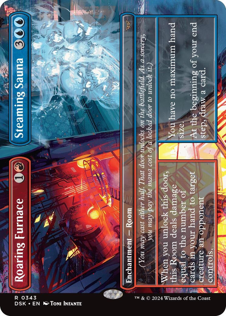 Roaring Furnace // Steaming Sauna (Borderless) (343) [DSK] - MTG Single