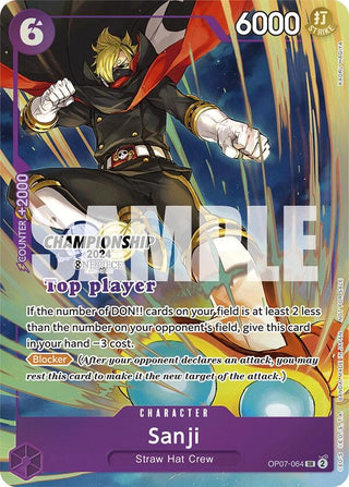 Sanji (Championship 2024 Top Player Pack) (7064) (OP-PR) - One Piece Card Game Single