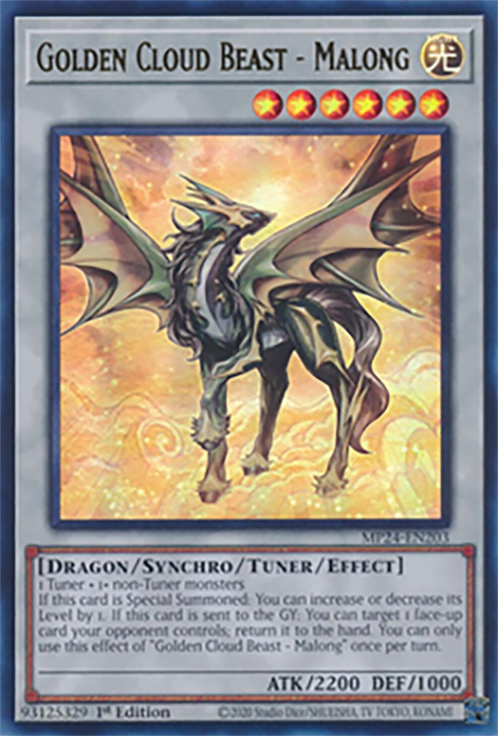 Golden Cloud Beast - Malong (24203) - YuGiOh Single