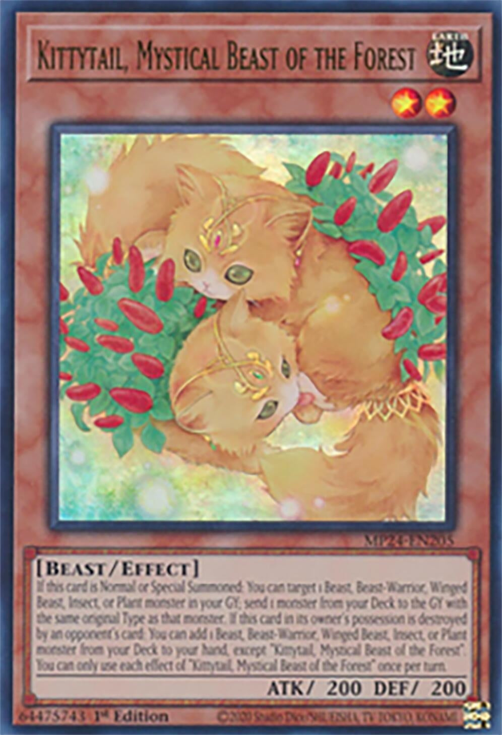 Kittytail Mystical Beast of the Forest (24205) - YuGiOh Single