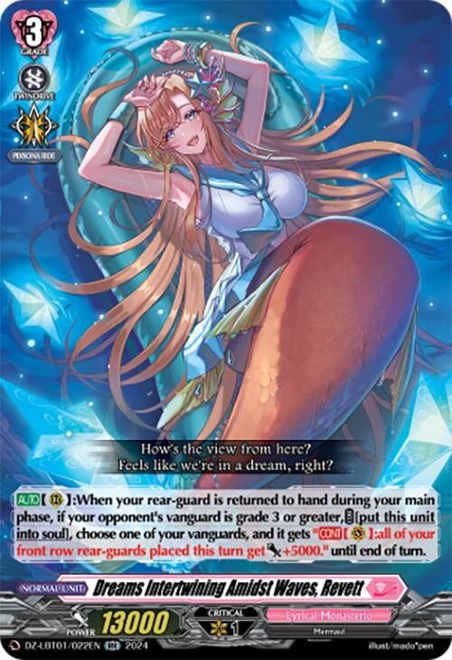 Dreams Intertwining Amidst Waves Revett (1022) [DZ-LBT01] - Cardfight Vanguard Single