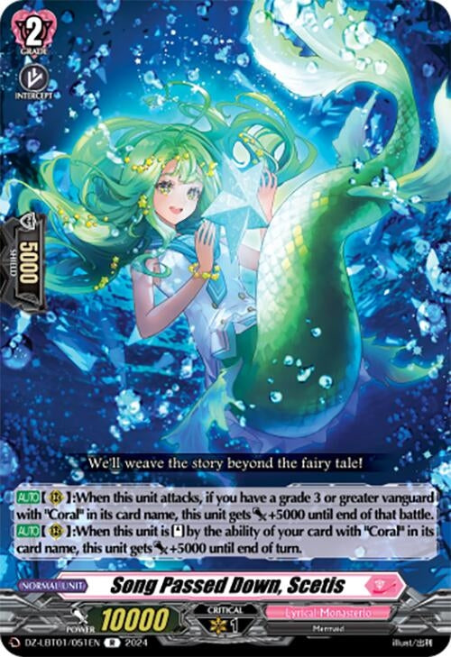 Song Passed Down Scetis (1051) [DZ-LBT01] - Cardfight Vanguard Single