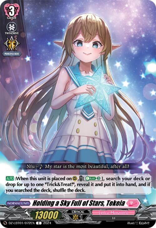 Holding a Sky Full of Stars Tekeia (1072) [DZ-LBT01] - Cardfight Vanguard Single
