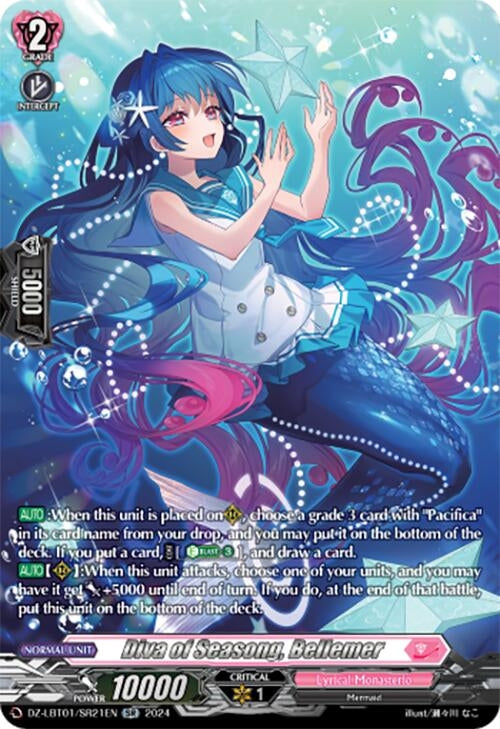 Diva of Seasong Bellemer (SR) (121) [DZ-LBT01] - Cardfight Vanguard Single