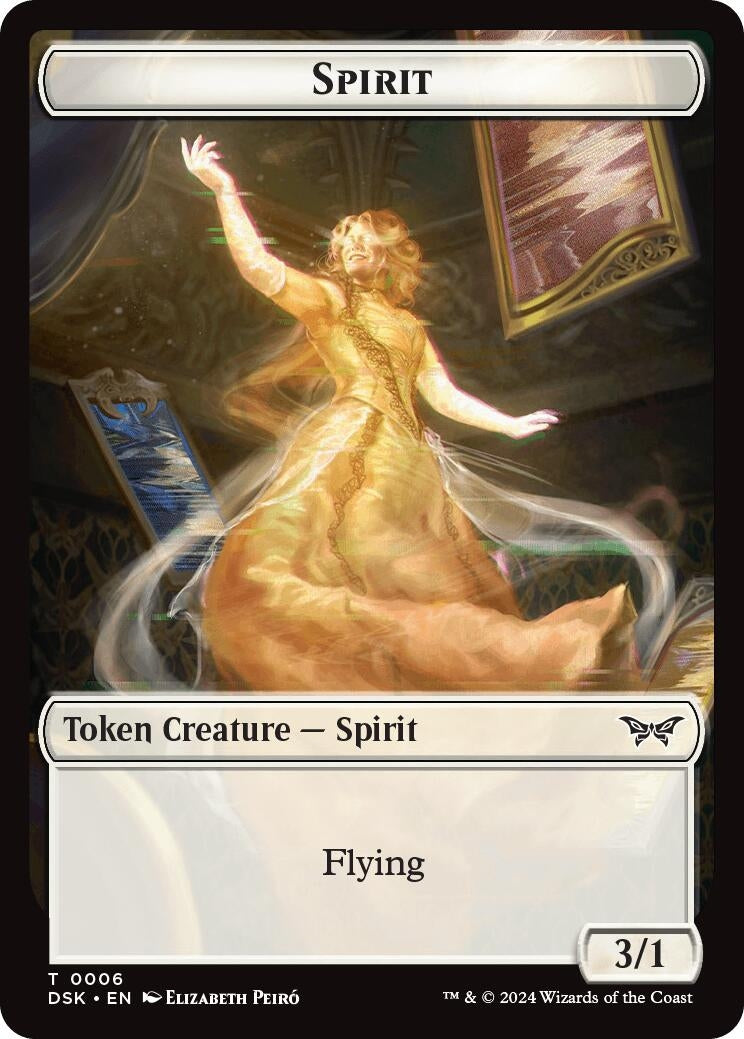Spirit (6) // Treasure Double-Sided Token (6) [DSK] - MTG Single