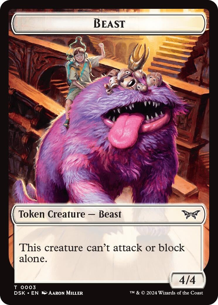 Beast Token (3) [DSK] - MTG Single