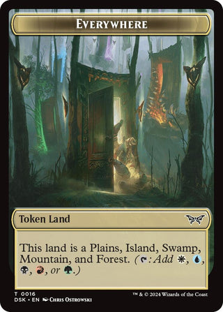 Everywhere // Manifest Double-Sided Token (16) [DSK] - MTG Single