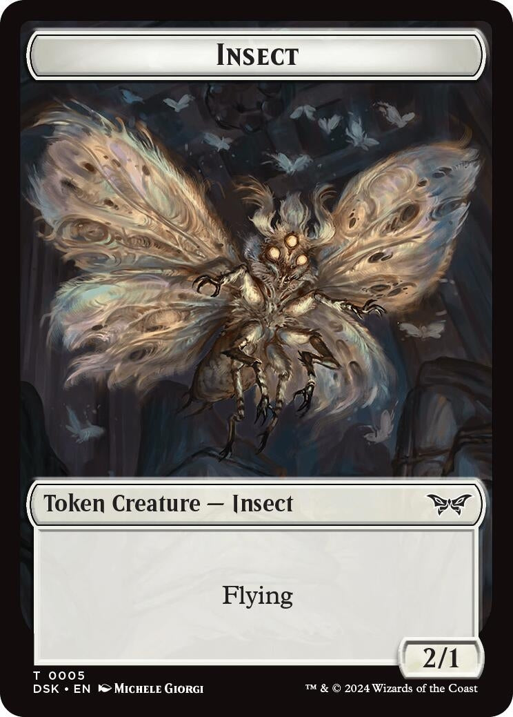 Insect (5) Token (5) [DSK] - MTG Single