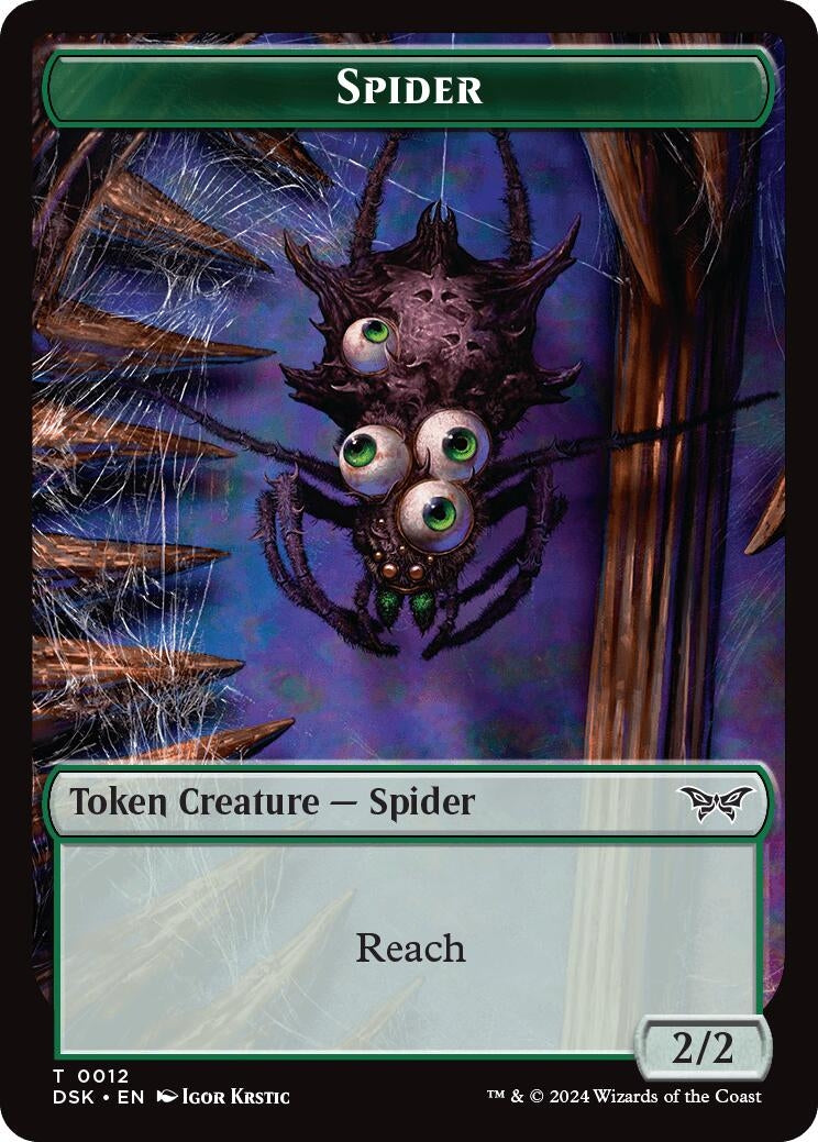 Spider Token (12) [DSK] - MTG Single