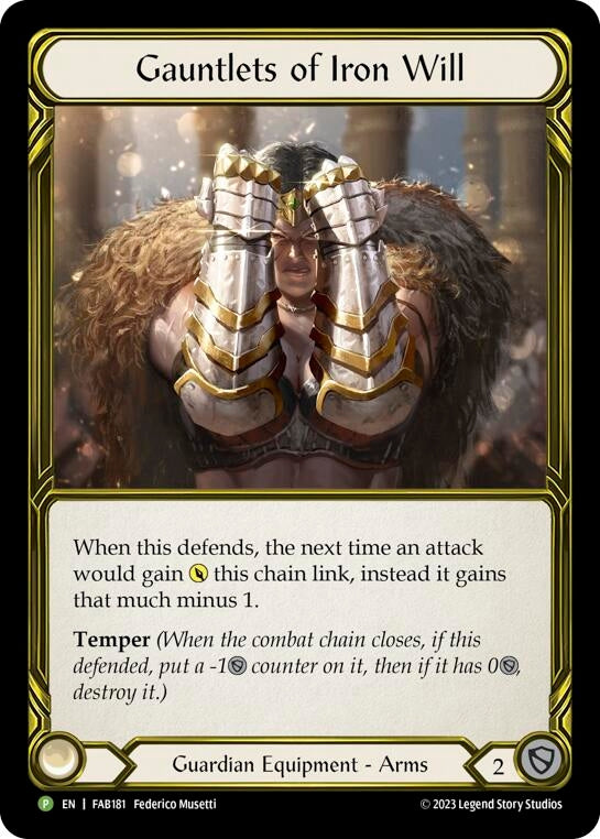 Gauntlets of Iron Will - FAB181 (181) [PR] - Flesh and Blood TCG Single