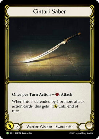 Cintari Saber - FAB184 (184) [PR] - Flesh and Blood TCG Single