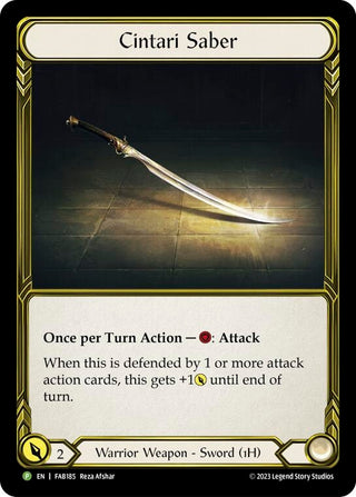 Cintari Saber - FAB185 (185) [PR] - Flesh and Blood TCG Single