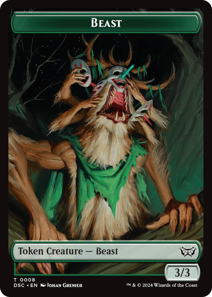 Beast // Scarecrow Double-Sided Token (8) [CSK] - MTG Single