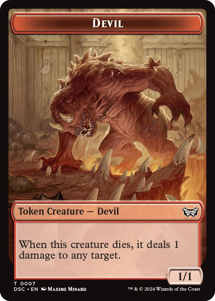Devil // Scarecrow Double-Sided Token (7) [CSK] - MTG Single