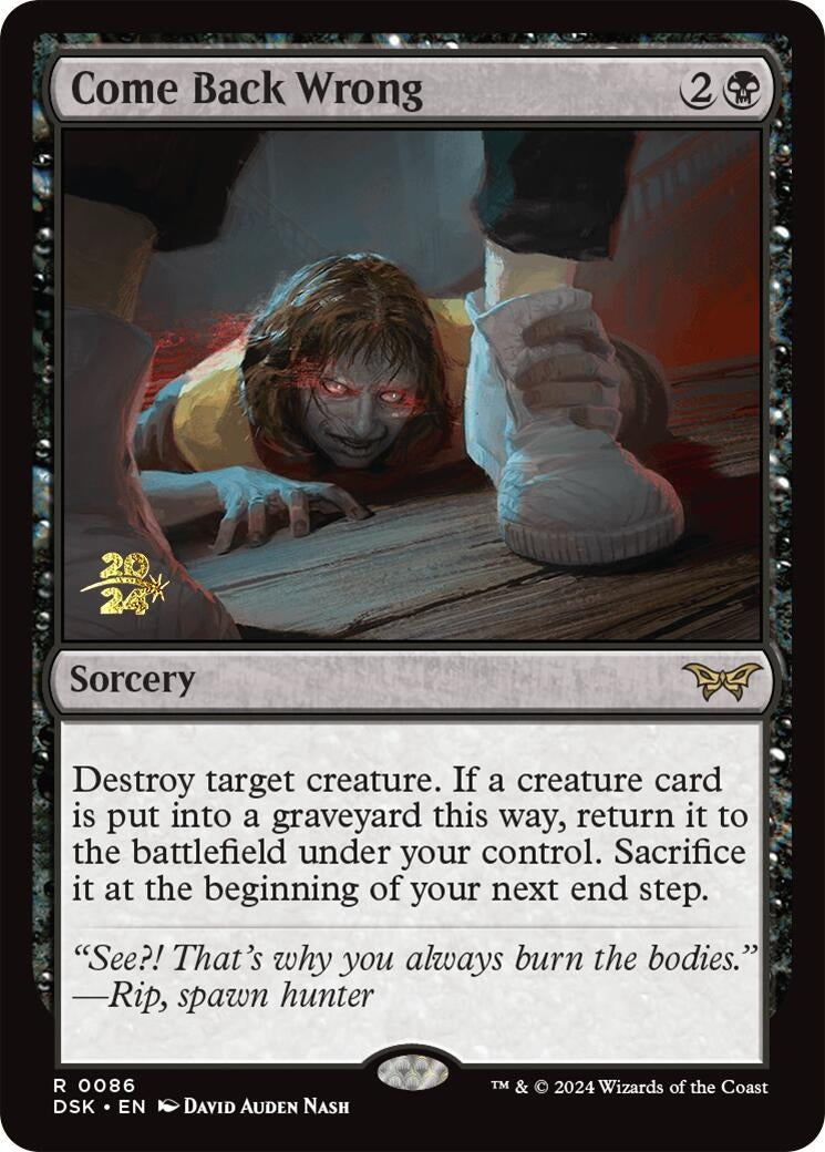 Come Back Wrong (0086) (86) [PRE] - MTG Single