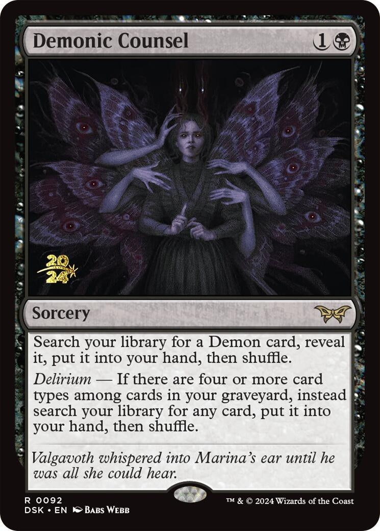 Demonic Counsel (92) [PRE] - MTG Single