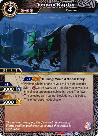 Venom Raptor (Store Tournament & Sealed Deck Pack Vol.1) (45) [BSSP] - Battle Spirits Saga Single