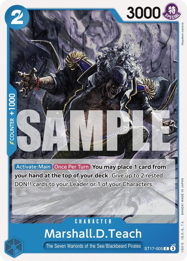 Marshall.D.Teach (17005) (ST-17) - One Piece Card Game Single