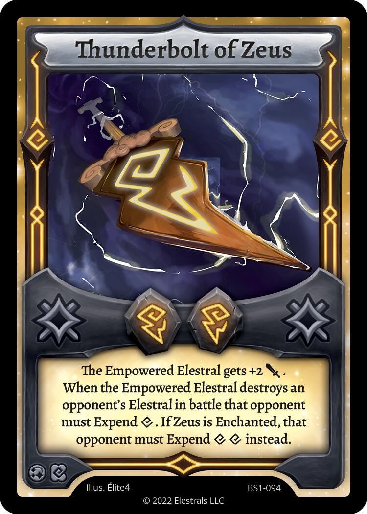 Image for Thunderbolt of Zeus (BS1-094) (Base Set [Kickstarter Edition]) - Elestrals