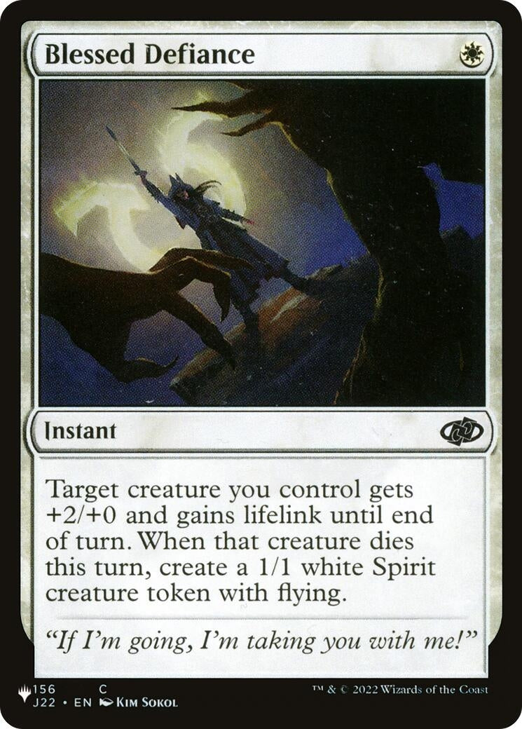 Blessed Defiance (156) [LIST] - MTG Single