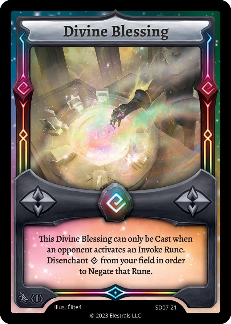 Image for Divine Blessing (SD07-21) (Emperowatt Starter Deck [First Edition]) - Elestrals