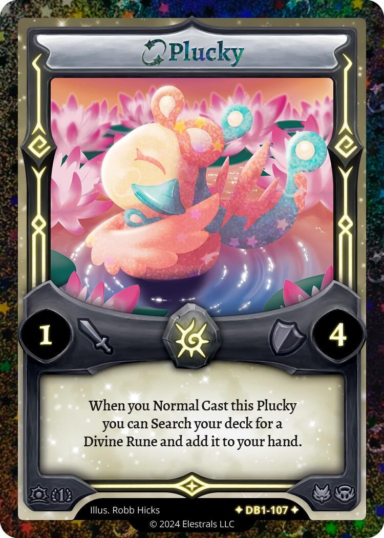 Image for Plucky (Alternative Art) (DB1-107) (Daybreak [First Edition]) - Elestrals