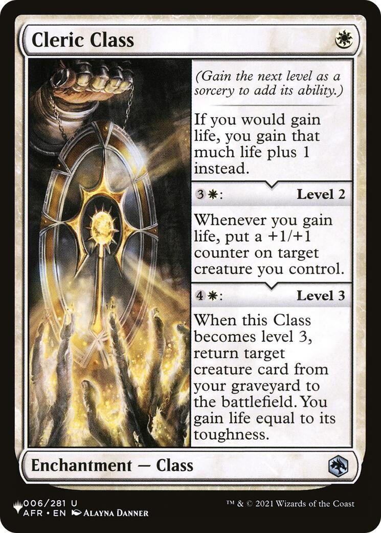 Cleric Class (6) [LIST] - MTG Single