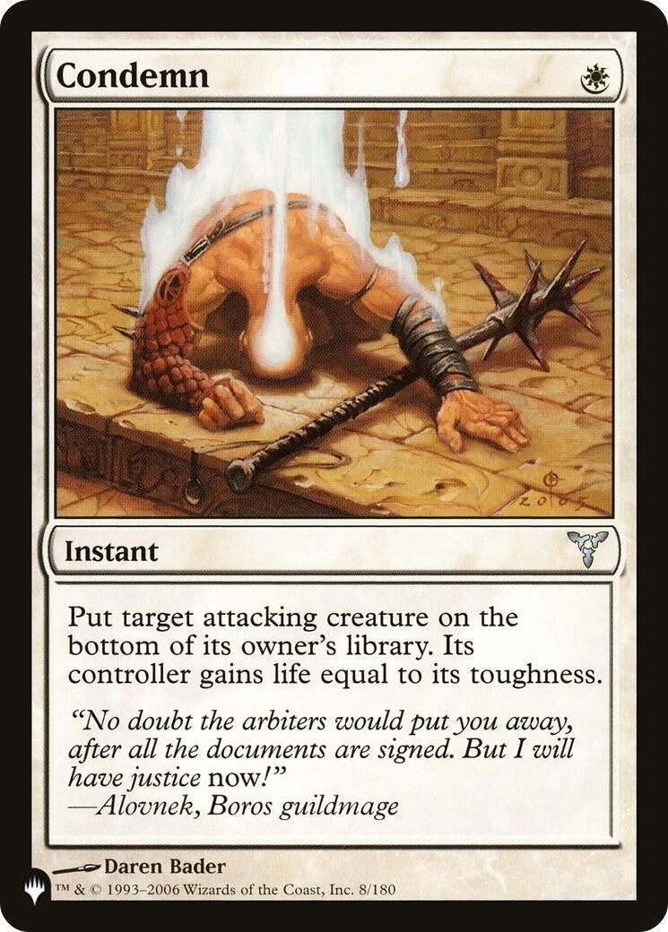 Condemn (8) [LIST] - MTG Single