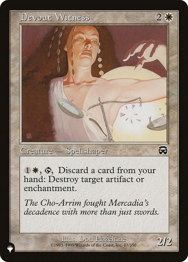 Devout Witness (17) [LIST] - MTG Single