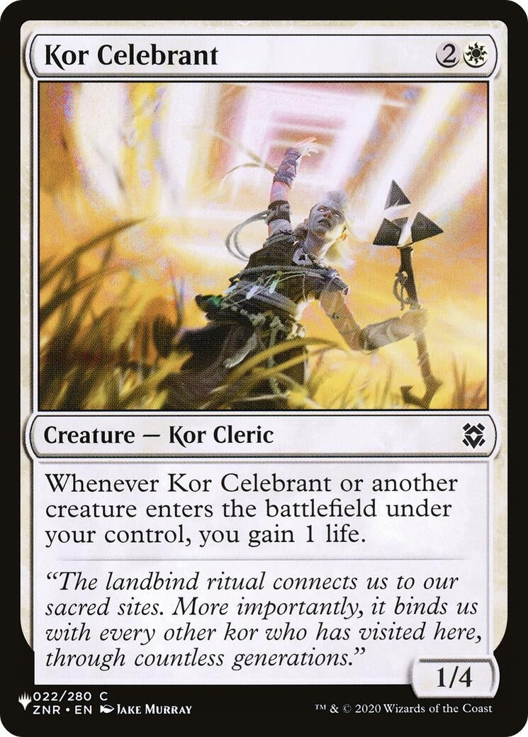 Kor Celebrant (22) [LIST] - MTG Single