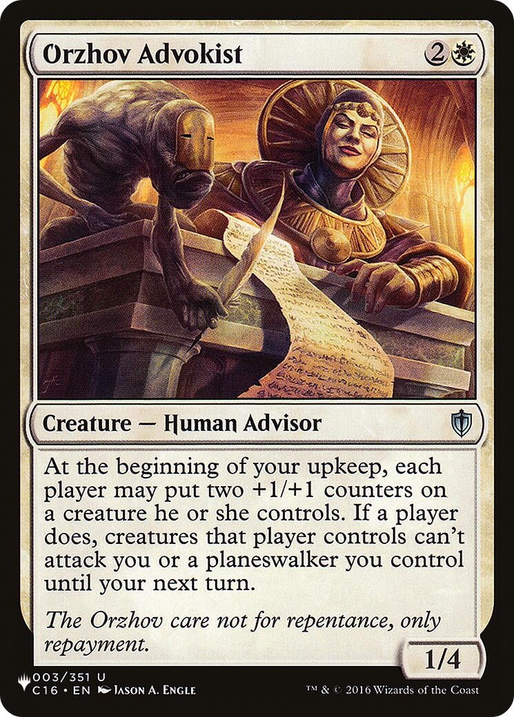 Orzhov Advokist (3) [LIST] - MTG Single
