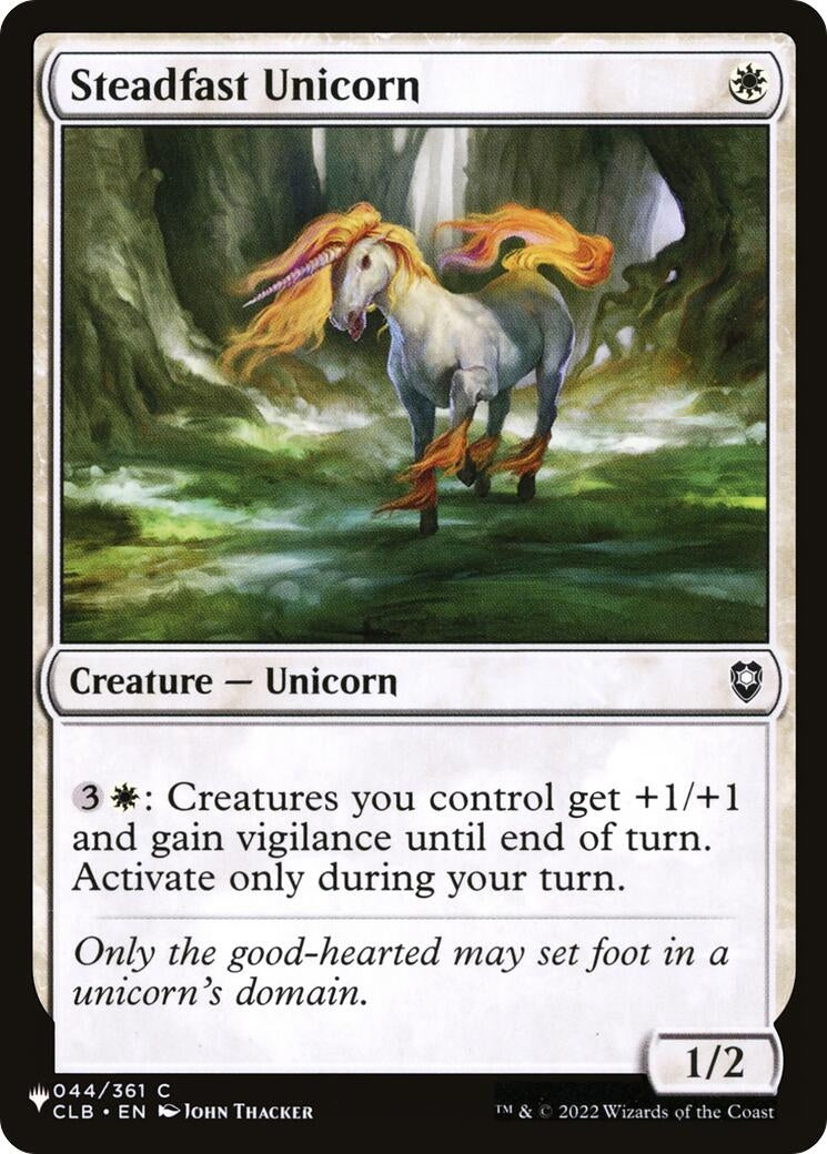 Steadfast Unicorn (44) [LIST] - MTG Single