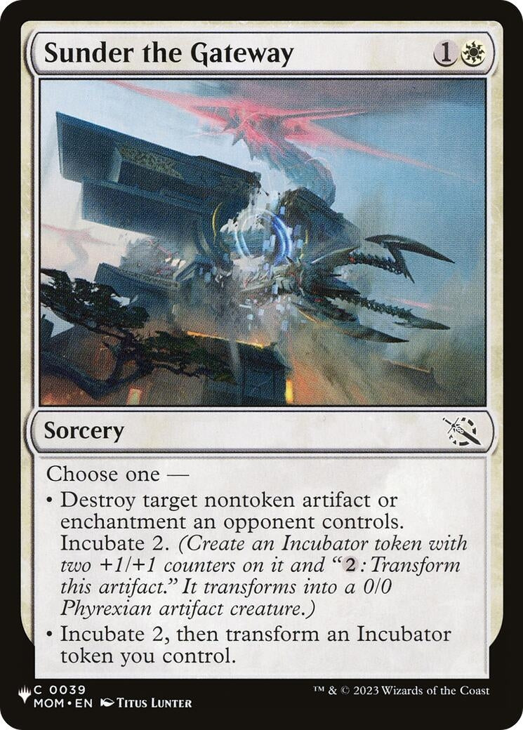 Sunder the Gateway (39) [LIST] - MTG Single