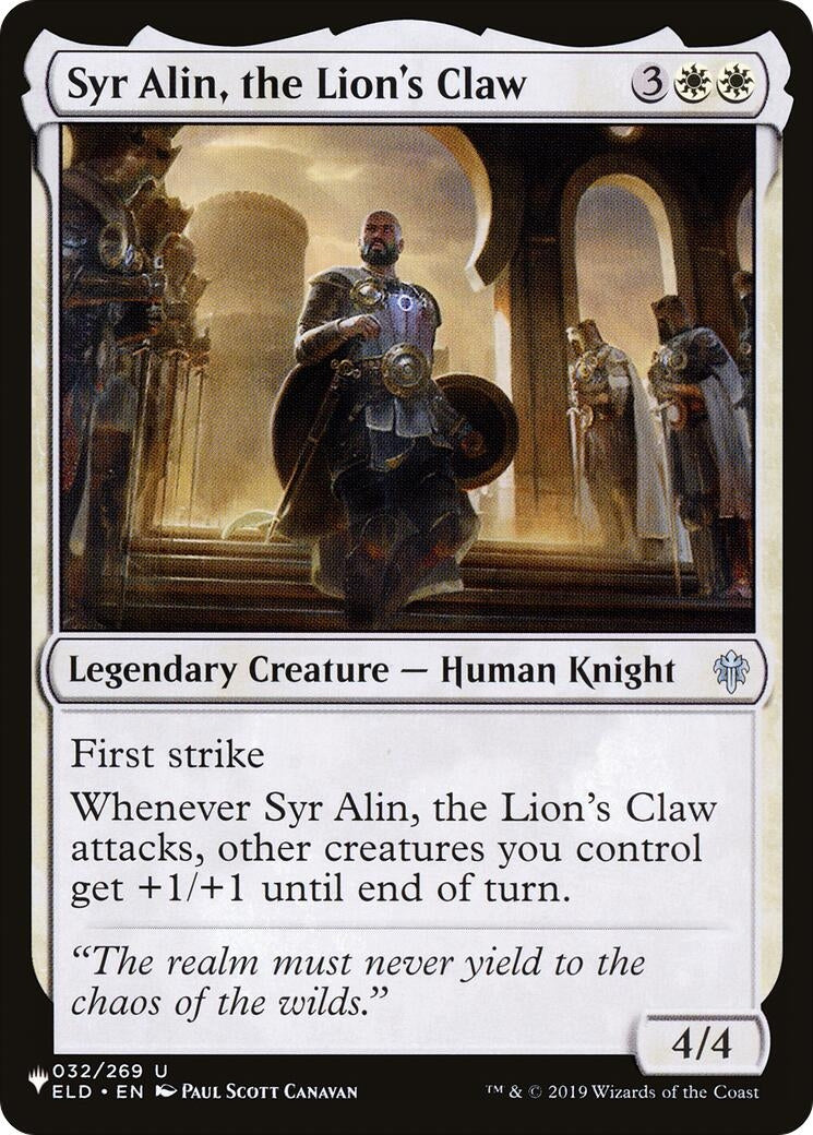 Syr Alin the Lion’s Claw (32) [LIST] - MTG Single