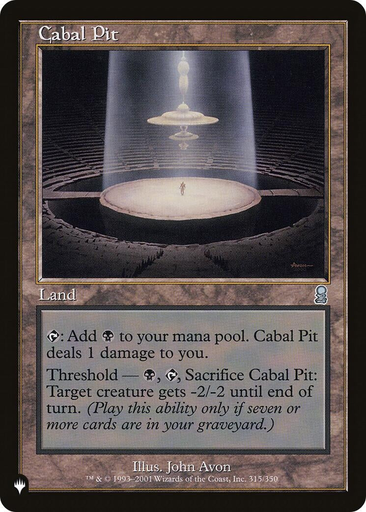 Cabal Pit (315) [LIST] - MTG Single