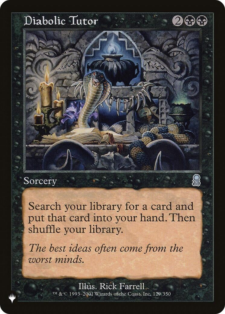 Diabolic Tutor (129) [LIST] - MTG Single